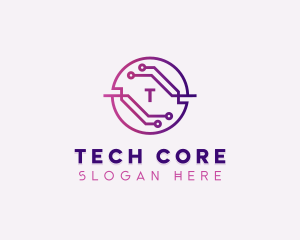 Technology Circuit Software logo design