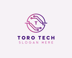 Technology Circuit Software logo design