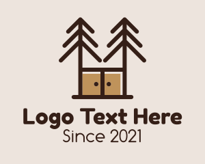 Pine Cabinet Furniture logo design