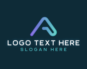 Initail - Creative Agency Marketing Letter A logo design