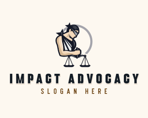 Legal Justice Woman logo design