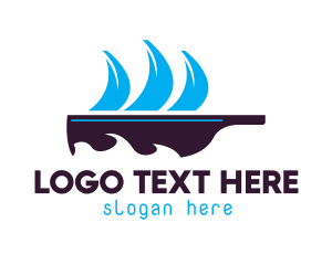 Whiskey - Bottle Ship Sail logo design