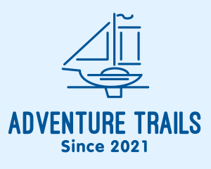 Blue Sailboat Travel logo design