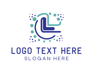 Letter L - Dotted Business Letter L logo design