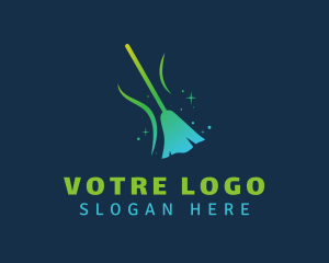 Gradient Mop Cleaning logo design