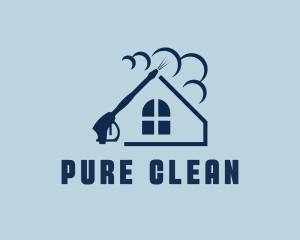 Pressure Washer Home Cleaning logo design