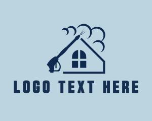 Clean - Pressure Washer Home Cleaning logo design