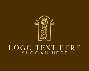 Human - Woman Law Scale logo design