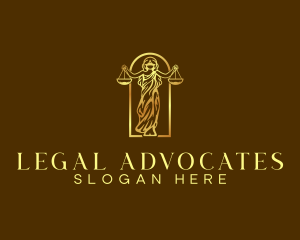 Woman Law Scale logo design