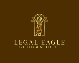 Lawmaker - Woman Law Scale logo design