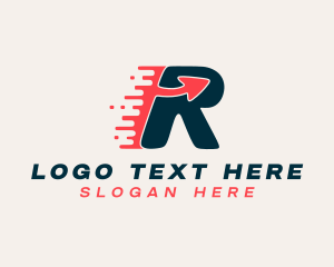 Trade - Express Arrow Letter R logo design