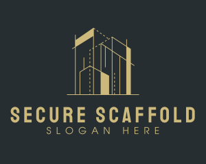 Scaffolding - Real Estate Tower logo design