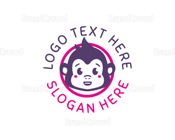 Cute Baby Monkey Logo