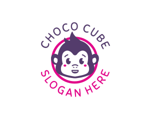 Cute Baby Monkey Logo