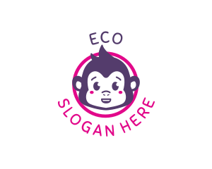 Cute Baby Monkey Logo