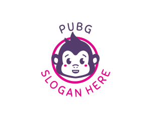 Cute Baby Monkey Logo