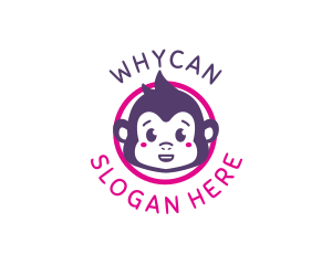 Cute Baby Monkey Logo