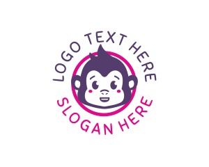 Cute Baby Monkey Logo