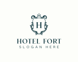 Shield Royalty Hotel logo design