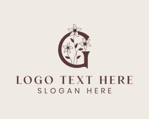 Flower Bloom Letter G logo design