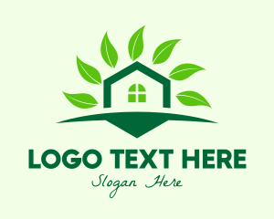 Herbal - Green Eco Home logo design