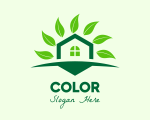 Green Eco Home logo design