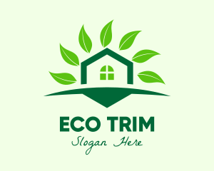 Green Eco Home logo design