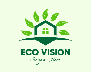 Green Eco Home logo design