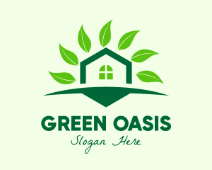 Green Eco Home logo design