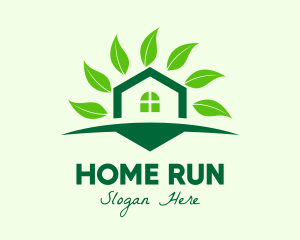 Green Eco Home logo design