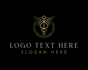 Clinic - Medical Healthcare Caduceus logo design