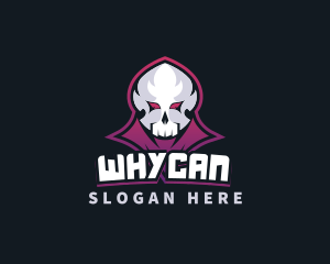 Grim Reaper Gaming Skull Avatar Logo