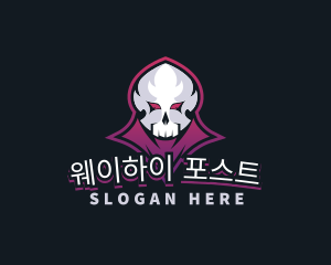 Grim Reaper Gaming Skull Avatar logo design