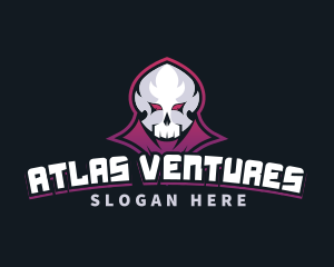 Grim Reaper Gaming Skull Avatar logo design