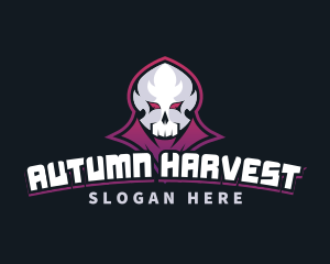 Grim Reaper Gaming Skull Avatar logo design