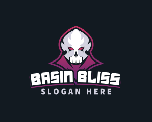 Grim Reaper Gaming Skull Avatar logo design