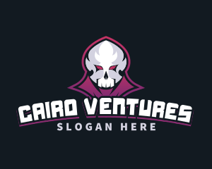 Grim Reaper Gaming Skull Avatar logo design