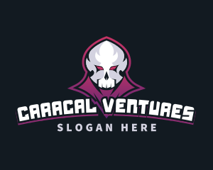 Grim Reaper Gaming Skull Avatar logo design