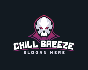 Grim Reaper Gaming Skull Avatar logo design