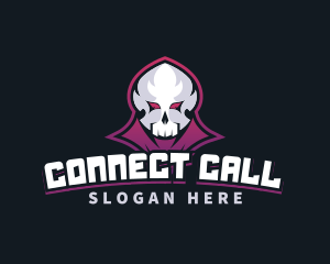 Grim Reaper Gaming Skull Avatar logo design