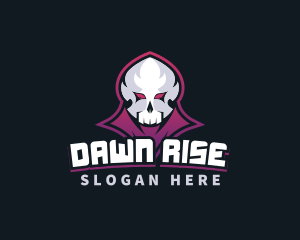 Grim Reaper Gaming Skull Avatar logo design