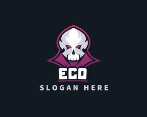 Grim Reaper Gaming Skull Avatar logo design
