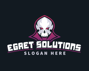 Grim Reaper Gaming Skull Avatar logo design