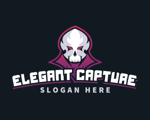 Grim Reaper Gaming Skull Avatar logo design