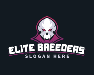 Grim Reaper Gaming Skull Avatar logo design