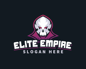 Grim Reaper Gaming Skull Avatar logo design