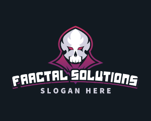 Grim Reaper Gaming Skull Avatar logo design