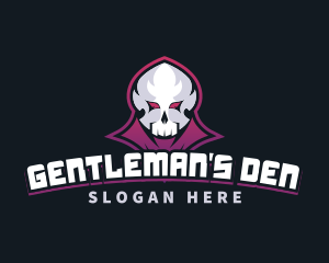 Grim Reaper Gaming Skull Avatar logo design