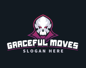 Grim Reaper Gaming Skull Avatar logo design