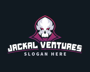 Grim Reaper Gaming Skull Avatar logo design